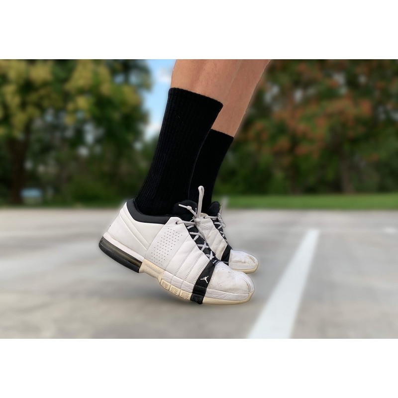 TCK Performance Basketball Socks 3 Pack Crew (Black, Medium)