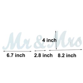 Amajoy Small Vintage Mr & Mrs White Wooden Letters Wedding Stand Sign Stand Figures Decor Wedding Present Home Decoration