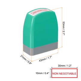 PATIKIL Non Negotiable Notice Stamp Self Inking, Red Ink Office Stamps Pre Inked Message Stamp Refillable Business Stamp, Green
