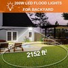 XXBSAZ 2 Pack 200W LED Flood Lights Outdoor, 25,000LM Plug-in