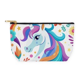 CafePress Colorful Whimsical Unicorn 8.5" x 4.5" Zipper Cosmetic Pouch