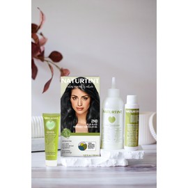 Naturtint 2NB Blue Black Permanent Hair Color (Pack of 1), Ammonia Free, Vegan, Cruelty Free, up to 100% Gray Coverage, Long Lasting Results (Packaging may vary)