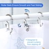 Shower Curtain Rings, SUTINE Double Shower Curtain Hooks, Rust-Resistant Stainless