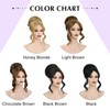 Kurope Black Wig 2-in-1 Messy Bun Hairpieces Ponytail with Bangs