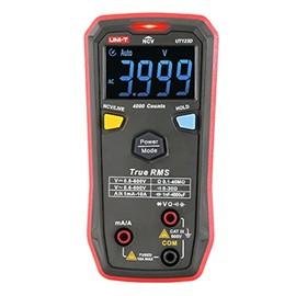 UNI-T UT123/UT123T Mini Digital Multimeter, AC DC Voltage Meter, Resistance (Ohm) Temperature Tester, NCV/Continuity Test/EBTN Colour Screen (UT123)