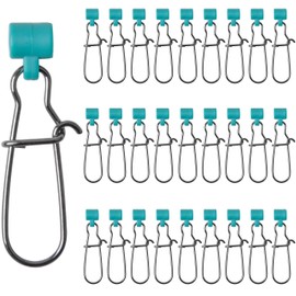 Fishing Sinker Slide with Snap High-Strength Fishing Line Sinker Slide Safety Snap for Braided Line (30pcs)