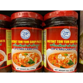 Double Horses [4 Jars x 8 oz] THAI Instant Hot and Sour TOM YUM Soup Paste Natural Bouillon