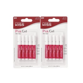 Kiss Pink Gel Nail Glue IBGL04 2 Pack