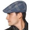 Happy Cherry Adjustable Genuine Leather Ivy Cap Newsboy Hat for