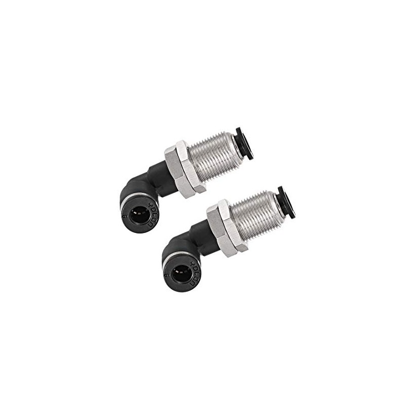 sourcing map 2 End 6mm Tube Push Lock Elbows, M14