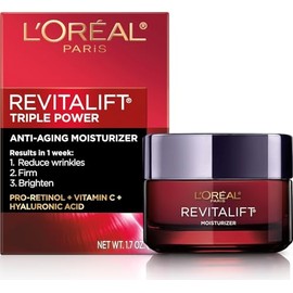 Oreal Paris Revitalift Triple Power Crema Hidratante Facial Antienvejecimiento Pro Retinol Ácido Hialurónico Vitamina Reducir Arrugas Reafirmar