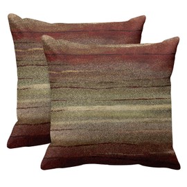 Emvency Set of 2 Throw Pillow Cover Western Tribal Geometric Brown Southwest Decorative Home Decor Lumbar 24 x 24 Inch Pillowcase