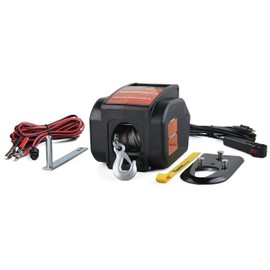 KEEPER KTSL2000RM 12V DC Rapid Mount Portable Winch with Handheld Remote - 6000 lbs. Load Capacity