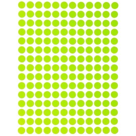 Royal Green Sticker Dots 8mm (0.8 cm) Colored Dot Stickers in Noen Yellow - 2520 Pack