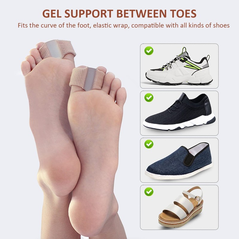 4 Hole Toe Orthosis Toe Straightener Gel Fiber Toe Corrector