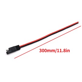 Surf turtle 14AWG SAE Connector Cable 2PCS 30CM 2 Pin SAE Single Plug Quick Connector Disconnect Plug SAE Extension Cable for Motorcycle, Car, Tractor