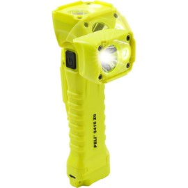 Peli 3415MZ0 ATEX Zone 0 Ex-Protection Angle Shape LED Torch with Built-in Magnet for Hands-Free Use, High Quality for Electricians, Mechanics, IPX8 Waterproof, 329 Lumens, Yellow