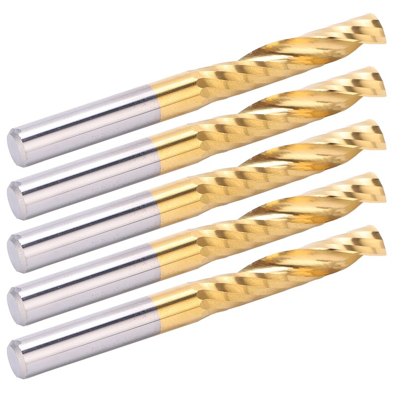 5pcs Spiral Router Bit High Speed Steel Milling Cutter CNC