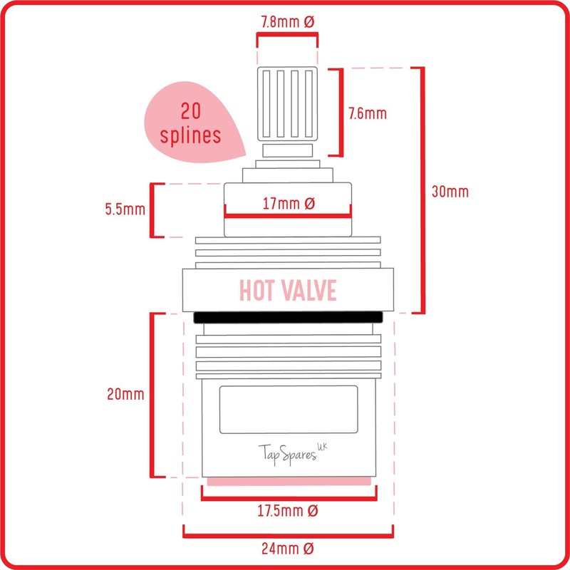 Replacement Valve Pair Cartridges Spares | John Lewis Curve Kitchen