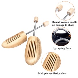 Eruceky 1 pair of wooden shoe stretchers, premium wooden shoe stretchers, excellent moisture absorption, wrinkle protection, kink protection, shoe stretcher for men and women, yellow