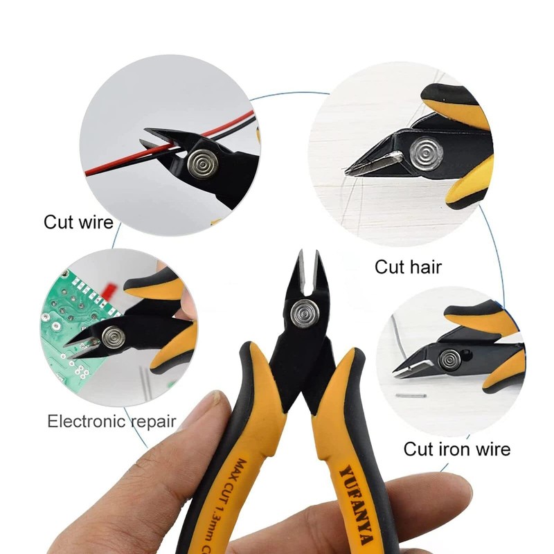 1pcs Mini Wire Cutters-Flush Cutters,Small Side Cutting Pliers,Flush Pliers Diagonal