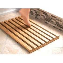 Modern Natural Wood Rectangular Duckboard Bathroom Toilet Shower Non Slip Wooden