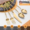 Lemeya 20 Piece Matte Gold Silverware Set,18/10 Stainless Steel Flatware