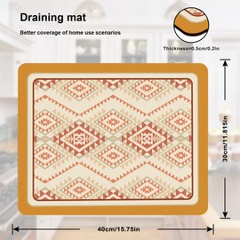 NeuWook Draining Mat, Soft Microfibre Dish Drying Mat for Kitchen Drainers for Kitchen Utensils Kitchen Sink Countertop (Brown, 30*40 CM)