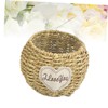 LABRIMP Collapsible Willow Basket Rustic Wicker Flower Planter Decorative Rattan