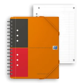 Oxford Meetingbook International A5, liniert, 160 Seiten, mit Gummizugmappe und 3 Einschlagklappen