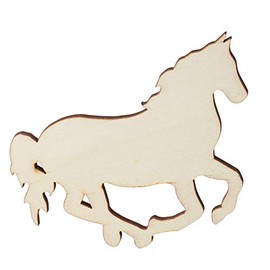 Factory Direct Craft Unfinished Wood Horse Cutout | 12 Pieces