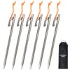 Titanium Pegs, 7.9 inches (20 cm), Titanium Alloy, Tarp Pegs,