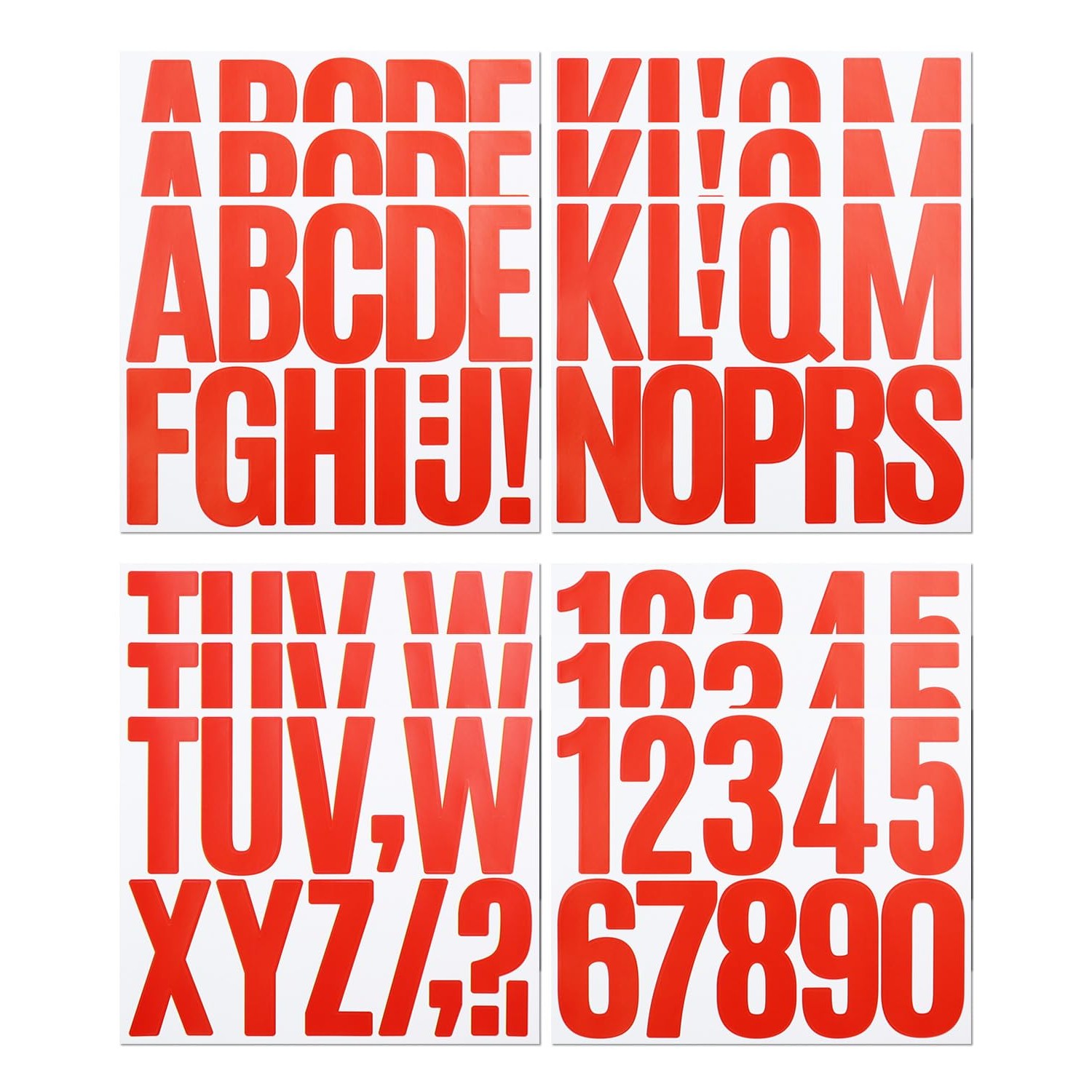 3 Inch Letter Stickers, 138 Pieces Self Adhesive Alphabet Number ...