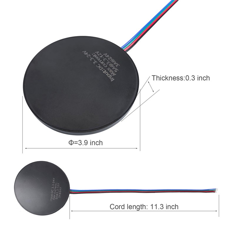 Concealed 12V LED Touch Dimmer Switch, DC 3.7-24V 72W Touch