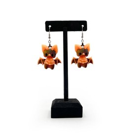Pixie Earrings – Lightweight 3D Printed earrings for fantasy fans:_GLOW Bat - Glows in the Dark!