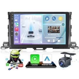 Android Car Radio Stereo for Toyota Highlander 2014-2019: 2+64G Upgrade 10.2" 1280x800 IPS Touchscreen, Head Unit with Wireless Carplay & Android Auto, GPS 5GWiFi FM/RDS BT SWC 1080P Backup Camera