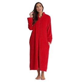 Just Love Plush Zipper Lounger Robe 6729-RED-2X