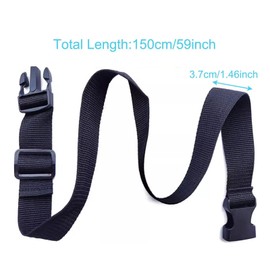 2 Stück Rollstuhl Sicherheitsgurt mit Schnalle, Rollstühle Anschnallgurt 150 cm/59 inch Lang, Rollstuhlgurt for Disabled Anti Slip für Ältere Menschen Patienten Rollstuhlfahrer (Schwarz)