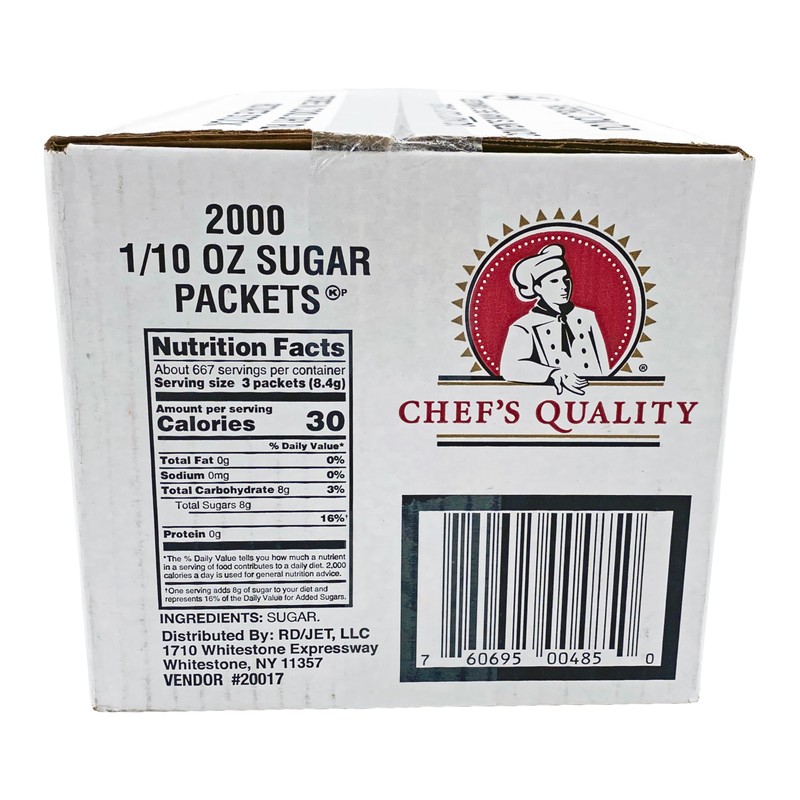 Chef's Quality: 2000 Sugar Packets