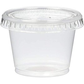 Reditainer - Plastic Disposable Portion Cups - Jello Shot Cup - The Perfect Souffle Cup (4 OUNCE, Package of 50 Cups With Lids)