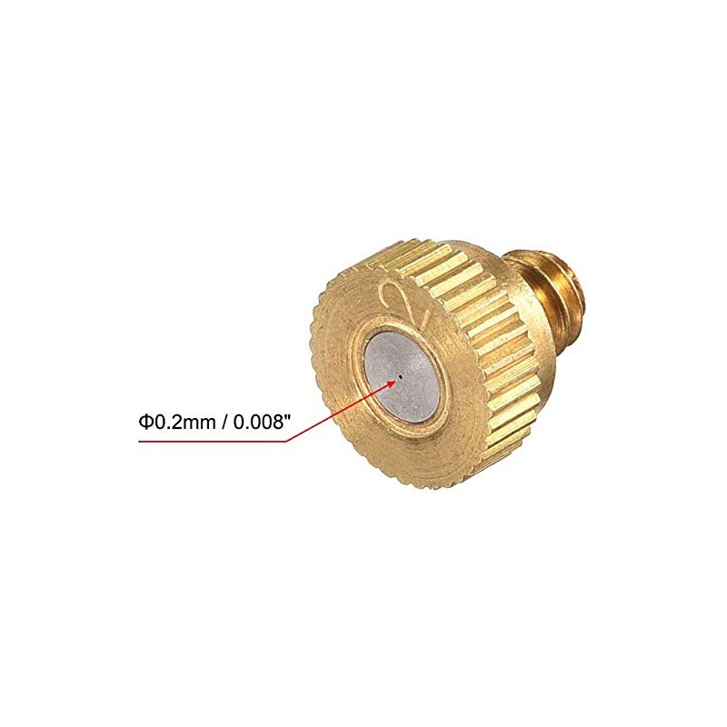 DollaTek 0.2mm atomizing nozzle nozzle 3/16 brass low pressure atomizing
