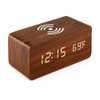 SPORTARC Bedside Wireless Alarm Clock with Dimmable LED Display -