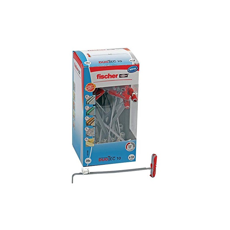 Duotec Plasterboard Fixings (Pk20), External Length 70 mm, Nylon (Polyamide),