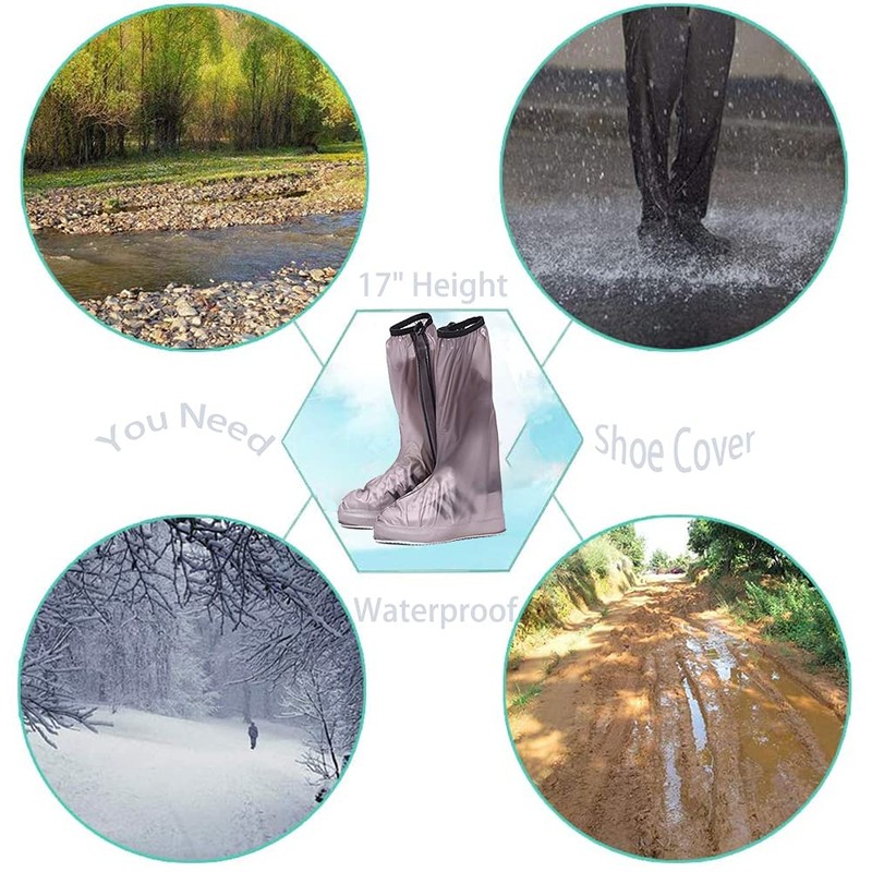 AFULILI - Fundas protectoras para zapatos de nieve y lluvia,