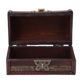 Vintage Egypt Style Storage Treasure Chest, Decorative Wooden Box With Code Lock, Jewelry Storage Box For Home Decoration