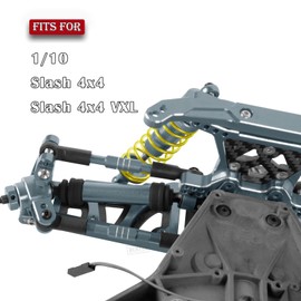 RCMYou Upgrades Part for 1/10 Slash 4x4 VXL,Alloy Suspension Arm,Shock Absorber,Caster Block,Steering Blocks,Stub Axle Carriers,Steering Bellcranks,Shock Tower,Body Mounts,Drive Shaft,Links,Titanium