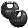Socpuro 2Pack Combination Lock, 4 Digit Disc Padlock with Hardened