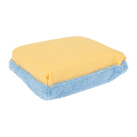 TURBOCAR - Car Sponge - Microfibre and Synthetic Chamois - Dimensions: 4 x 8 x 12 cm - 1 Side Microfibre & 1 Side Chamois - Specially Designed for Drying and Polishing