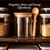 Varku 6 Pcs Glass Jars with Bamboo Lids and Spoons,