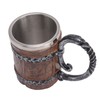 Viking Beer Mug with Handle 304 Stainless Steel Double Wall